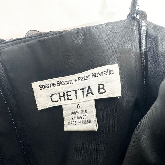 Vintage Chetta B Size 6 Evening Gown Silk‎ Ruffled Full Length Dress Formal 1459 - Picture 11 of 13